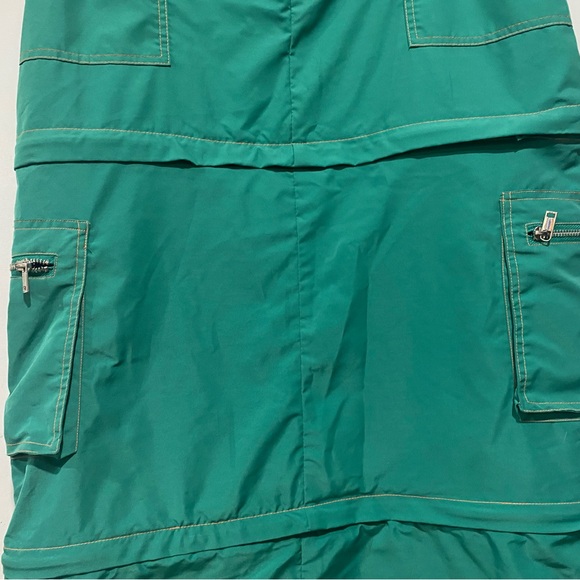 dELiA*s Green Maxi Skirt Removable zip layers size medium polyester belt loop - Picture 4 of 13